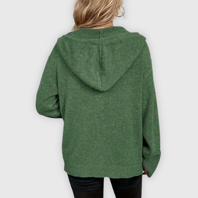 Chivana™ - Stilren & Chic Långärmad Hoodie med Knapp